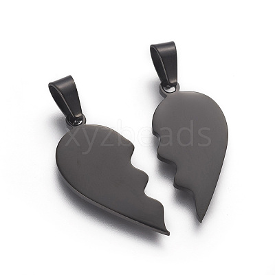 304 Stainless Steel Split Pendants STAS-F214-01B-1