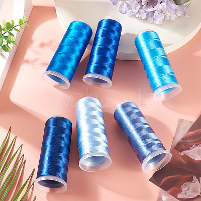 6Rolls 6 Colors Velour Yarn AJEW-TA0002-70B-1