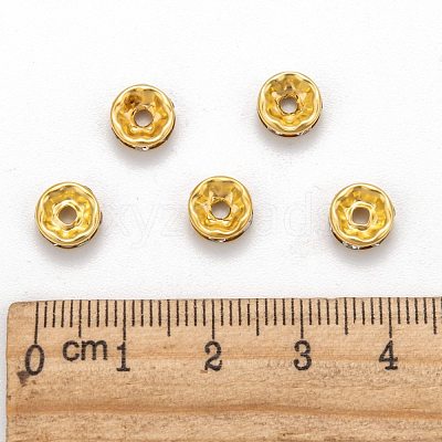 Iron Grade A Crystal Rhinestone Spacer Beads RB-A010-8MM-G-1