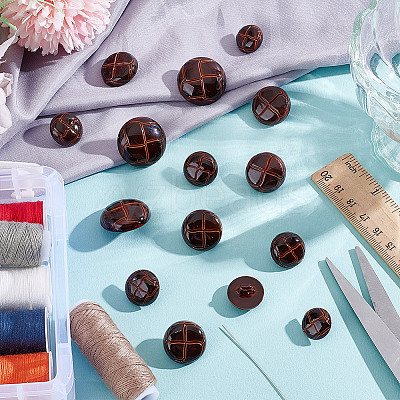 60Pcs 4 Style Plastic Shank Buttons BUTT-HY0001-19B-1