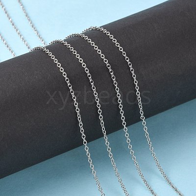 Tarnish Resistant 304 Stainless Steel Cable Chains CHS-R003-0.4mm-1