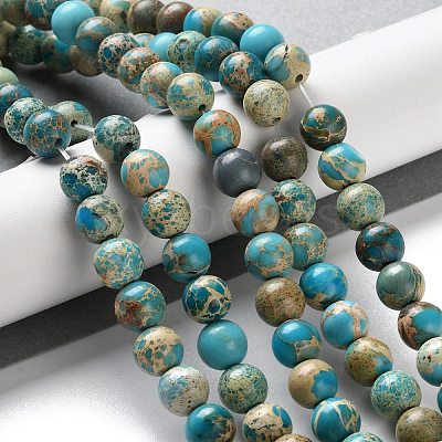 Dyed Natural Regalite/Imperial Jasper/Sea Sediment Jasper Beads Strands G-B124-C01-04-1
