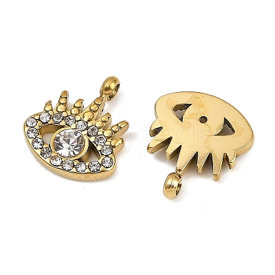 304 Stainless Steel Micro Pave Cubic Zirconia Charms LS-STAS-K302-01B-G-1