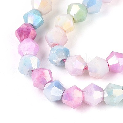 Anti-Tarnish Electroplate Bicone Glass Beads Strands EGLA-T021-6mm-16-10-1
