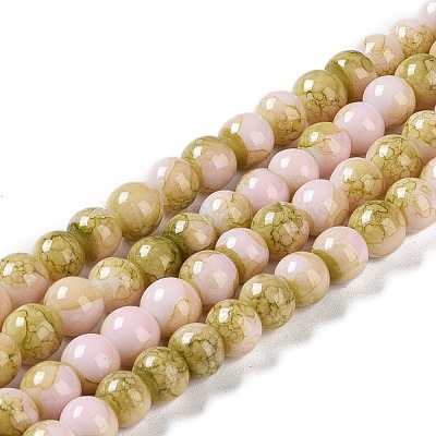 Baking Paint Glass Bead Strands GLAA-H031-01A-06-1