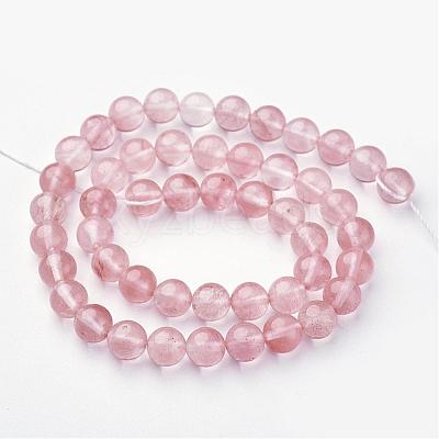 Cherry Quartz Glass Beads Strands GSR054-1