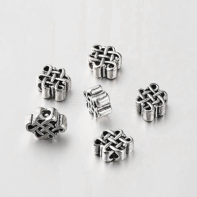 Tibetan Style Alloy Chinese Endless Knot Beads LS-TIBEB-O004-57-1