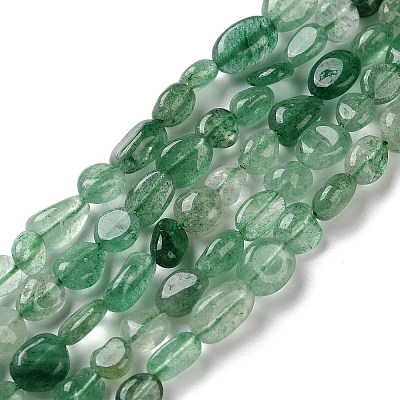 Natural Green Strawberry Quartz Beads Strands G-C268-A01-6x8mm-1