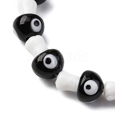 Handmade Evil Eye Lampwork Beads Strands LAMP-S069-01B-1