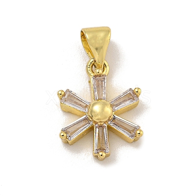 Rack Plating Brass Micro Pave Cubic Zirconia Charms KK-C074-64G-01-1