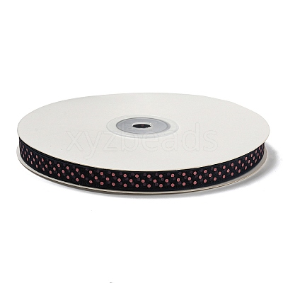 100 Yards Polka Dot Print Nylon Ribbons OCOR-G014-01B-1