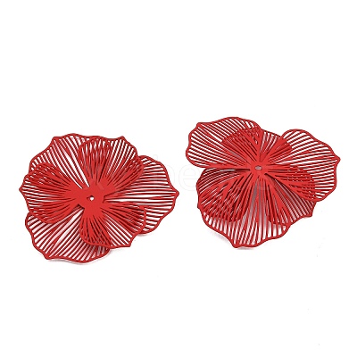 Spray Painted Iron Bead Caps IFIN-Z004-02E-1