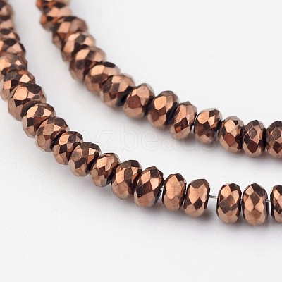 Electroplate Glass Beads Strands EGLA-P018-2mm-F09-1