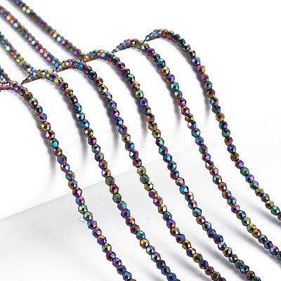 Electroplated Glass Beads Strands EGLA-S174-23D-03-1
