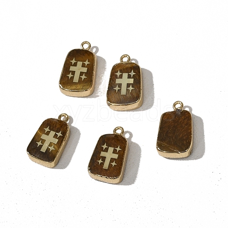 Natural Tiger Eye Pendants PW-WGDB12E-06-1