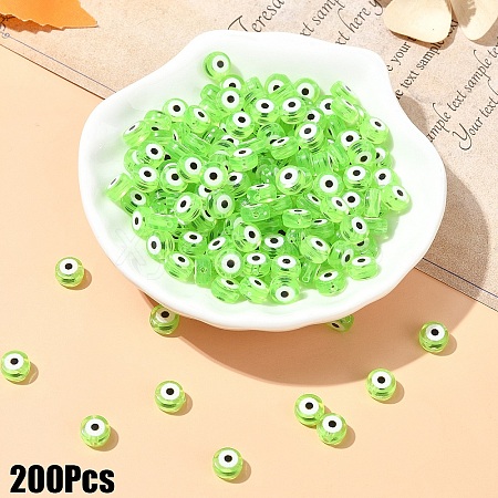 200Pcs Transparent Acrylic Beads TACR-YW0002-08I-1