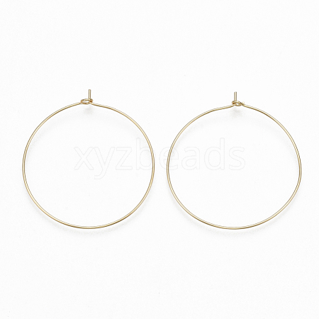 Brass Hoop Earrings Findings X-KK-S348-244-1