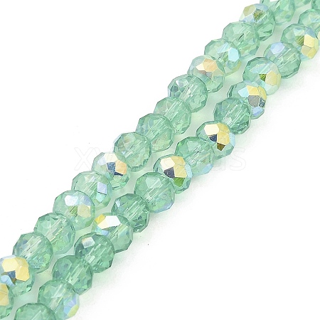 Baking Painted Transparent Glass Beads Strands DGLA-A034-J6mm-B10-1