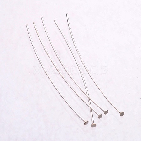 925 Sterling Silver Flat Head Pins STER-K017-40mm-S-1