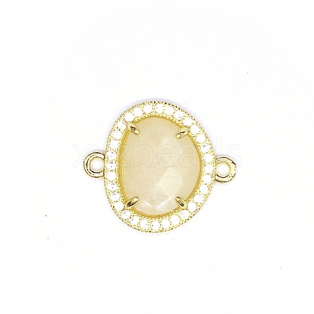 Natural Moonstone Connector Charms PW-WGDDB56-02-1