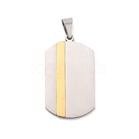 Ion Plating(IP) 304 Stainless Steel Pendants STAS-Z095-03PG-1