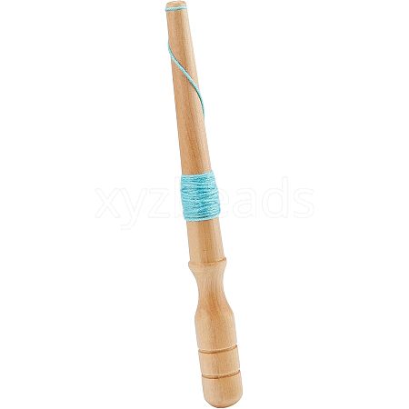 Manual Beech Wood Floss Bobbin Winder TOOL-WH0146-07-1