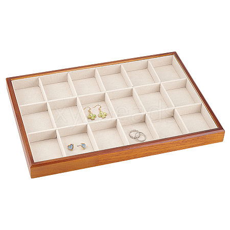 Cuboid Wood Jewelry Display Trays ODIS-WH0050-09A-1