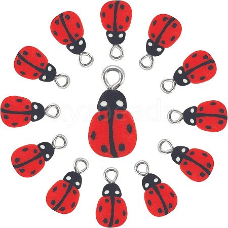 100Pcs Handmade Polymer Clay Charms CLAY-FH0001-12-1