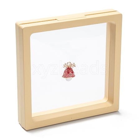 Square Transparent PE Thin Film Suspension Jewelry Display Box CON-D009-01C-01-1