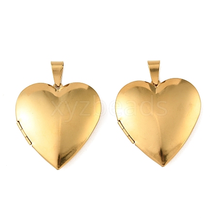 316 Stainless Steel Locket Pendants STAS-K321-12C-G-1