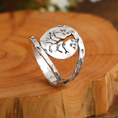 Vintage Alloy Tree of Life Ring for Unisex GG7639-1