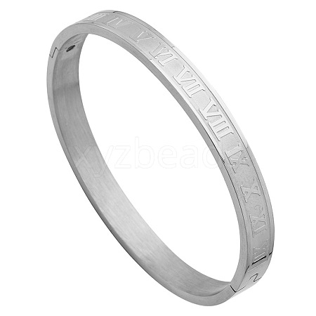 Titanium Steel Hinged Bangles for Women Men PW-WG574DC-02-1