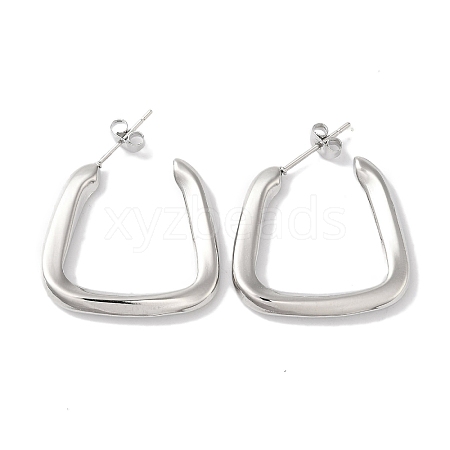 Non-Tarnish Triangle 304 Stainless Steel Stud Earrings for Women EJEW-I303-04P-1