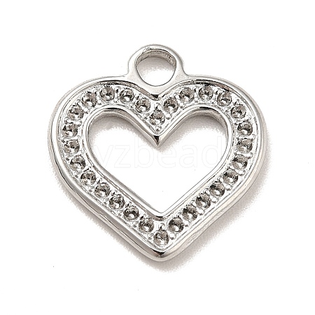 Non-Tarnish 304 Stainless Steel Pendants Rhinestone Setting LS-STAS-A066-04P-1