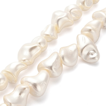 Electroplated Shell Pearl Beads Strands BSHE-C009-01B-1