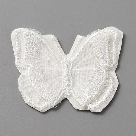 Computerized Embroidery Lace Self Adhesive/Sew on Patches DIY-WH0410-49C-1