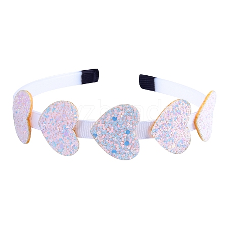 Heart Candy Color Sequin Cloth Hair Bands PW-WG0EBFC-07-1