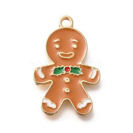 Christmas Theme Alloy Enamel Pendants ENAM-Q509-02KCG-04-1