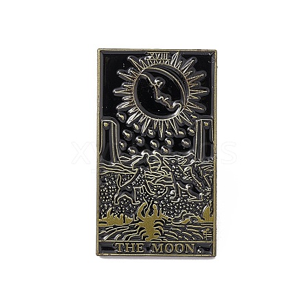 The Moon Tarot Card Enamel Pin JEWB-D012-12-1