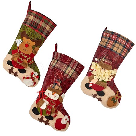 3Pcs 3 Style Christmas Socks Gift Bags sgHJEW-SZ0001-10-1