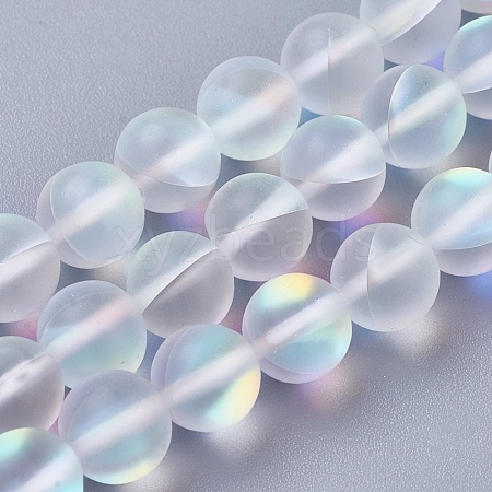 Synthetic Moonstone Beads Strands G-E468-G01-10mm-1