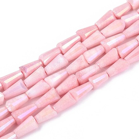 Anti-Tarnish Electroplate Glass Beads Strands GLAA-T025-27H-1