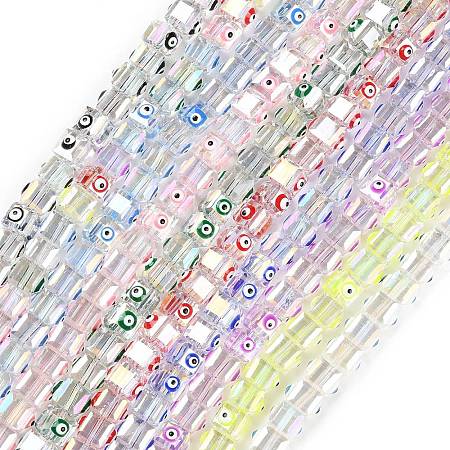 Transparent Glass Beads Strands LAMP-F032-04-1