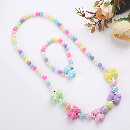 Plastic Beaded Necklaces & Beaded Bracelets WG32877-13-1