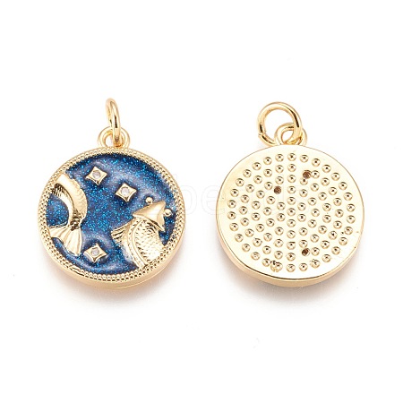 Alloy Enamel Pendants PALLOY-P435-49-RS-1