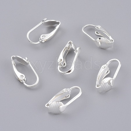 Brass Clip-on Earring Findings KK-Z007-30S-1