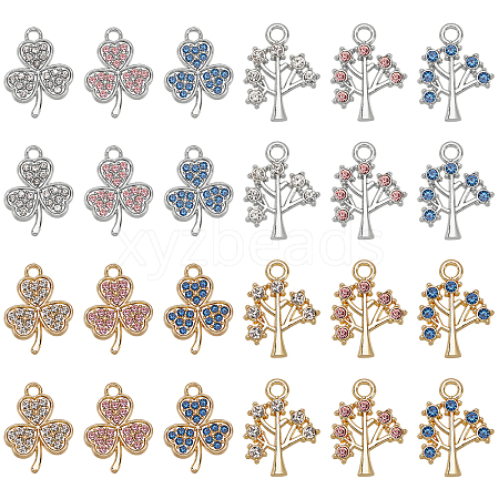 48Pcs 12 Style Alloy Pendants FIND-FH0003-73-1