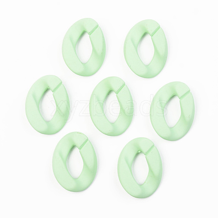 Opaque Spray Painted Acrylic Linking Rings OACR-T024-01-I06-1