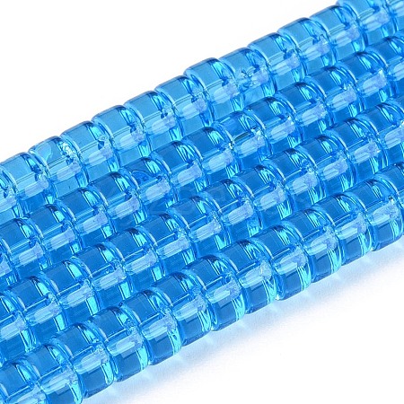 Transparent Glass Beads Strands GLAA-N026-3x6mm-T10-1