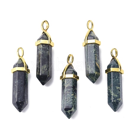 Natural Kambaba Jasper Pointed Pendants G-G025-01G-17-1